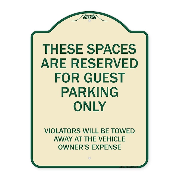 Designer Series-These Spaces Are Reserved For Guest Parking Only, 24" x 18", TG-1824-9877